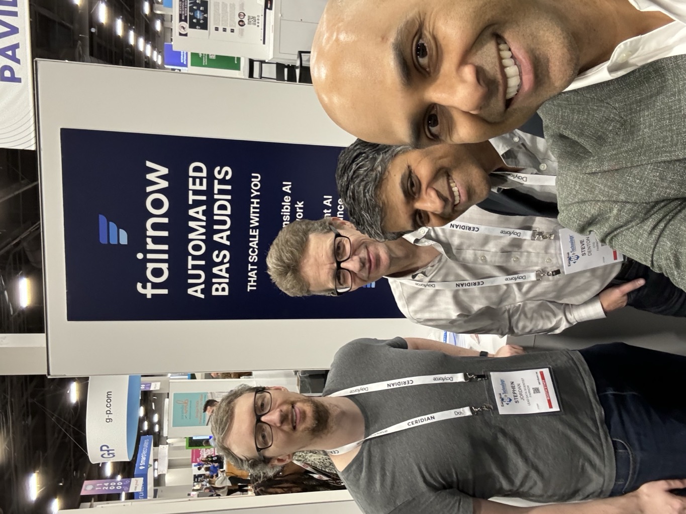 Somen and team at the FairNow booth