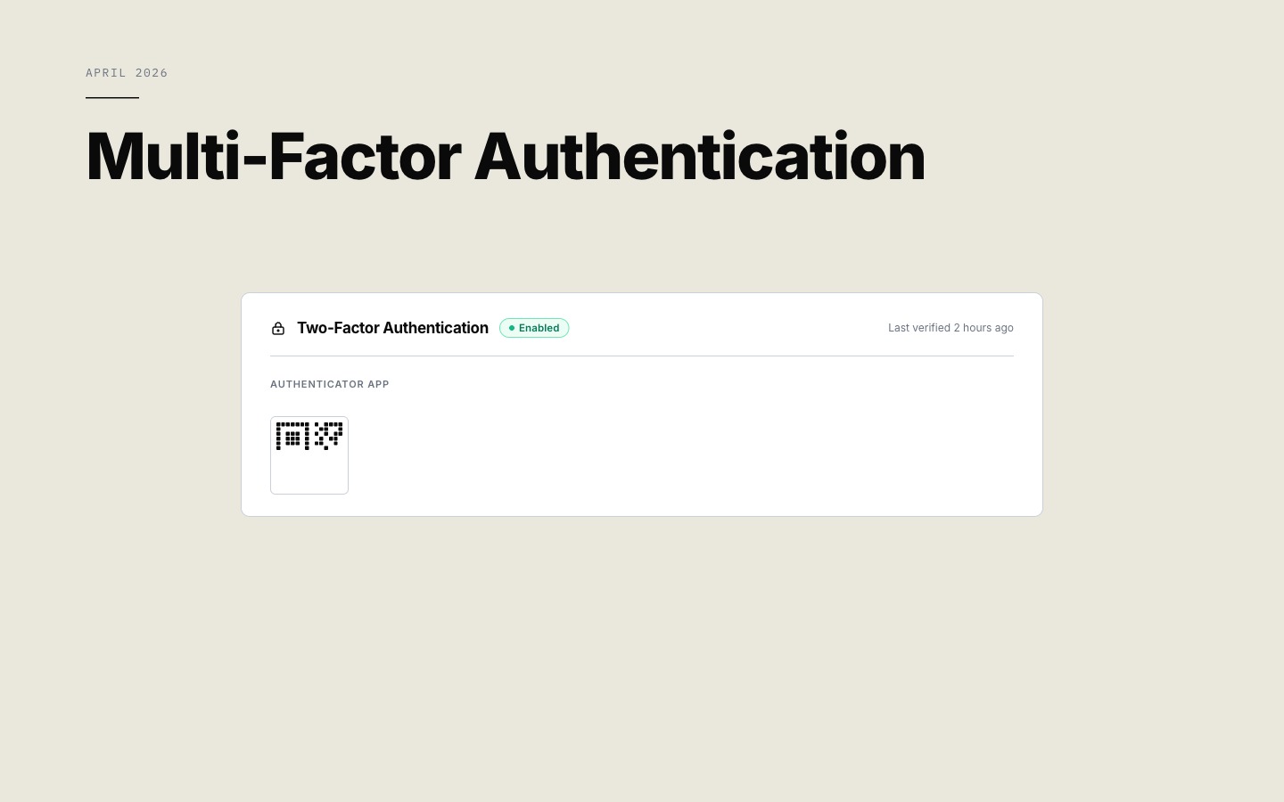 Multi-factor authentication