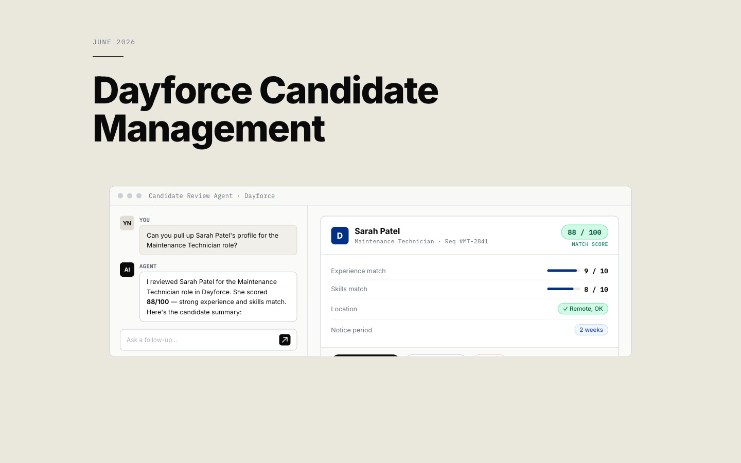 Dayforce candidate management
