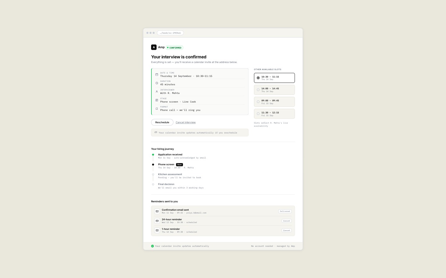 Scheduling that runs itself